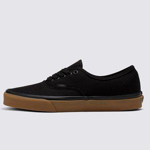 VANS Authentic Black Canvas Show with Gum Sole- CONDITION NEW